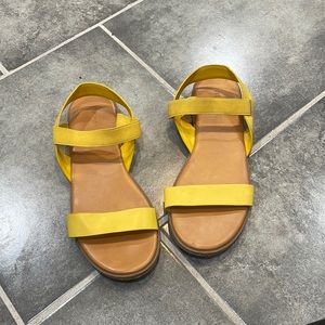 Mustard yellow sandals